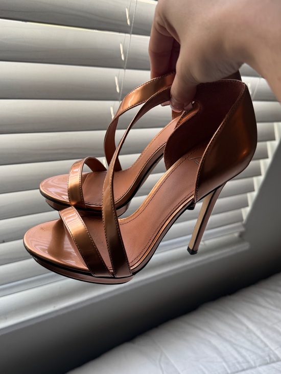 Brian Atwood Shoes - Brian Atwood bronze metallic stiletto high heels size 6
